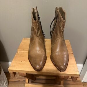Free People Brown Leather Ankle Boots